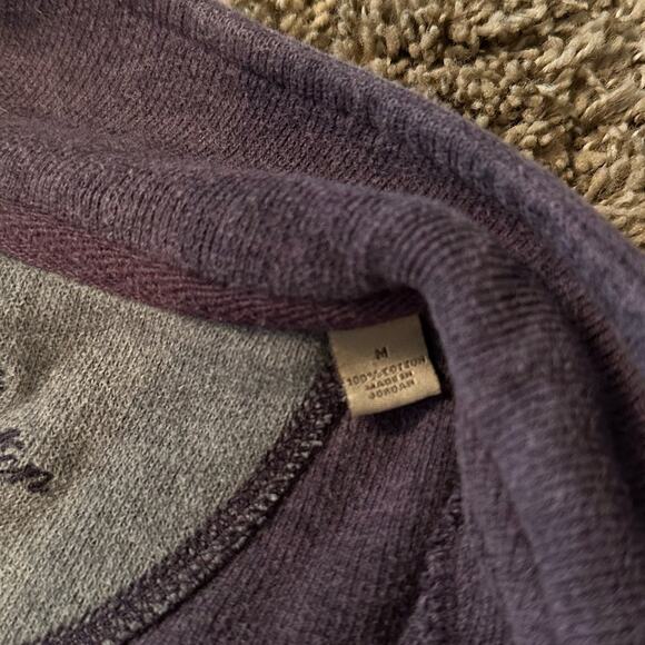 Paradise Collection Purple Zip Up Sweater with Elbow Patches - Picture 3 of 10